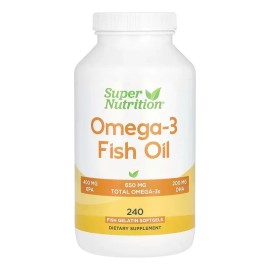 Super Nutrition Omega 3 Fish Oil 1000 Mg 240 Caps Sabor Sin Sabor