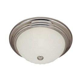 Trans Globe Lighting 13211-1 BN Indoor Breakwater 11" Flushmount, Brushed Nickel