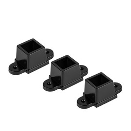 Nuvo Iron Legacy Collection - Square Wall Insert Bracket Textured Black - Pack of 3