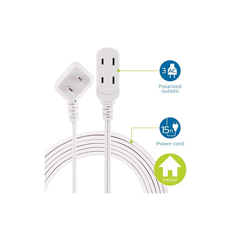 Philips Cable de extensión de 3 Salidas, Cable de 15