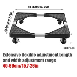 Washing Machine Stand with Wheels, Movable Fridge Stand Adjustable Washer Stand Movable Dryers Base 40-66cm for Dryers, Refrigerators, Freezers