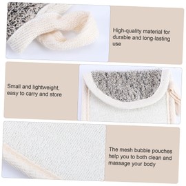 Housoutil 10pcs Soap Foaming Pouches Exfoliating Bathing Bags for Handmade Soap and Facial Cleansing Lightweight and Portable for to Use and Create Bubbles Khaki