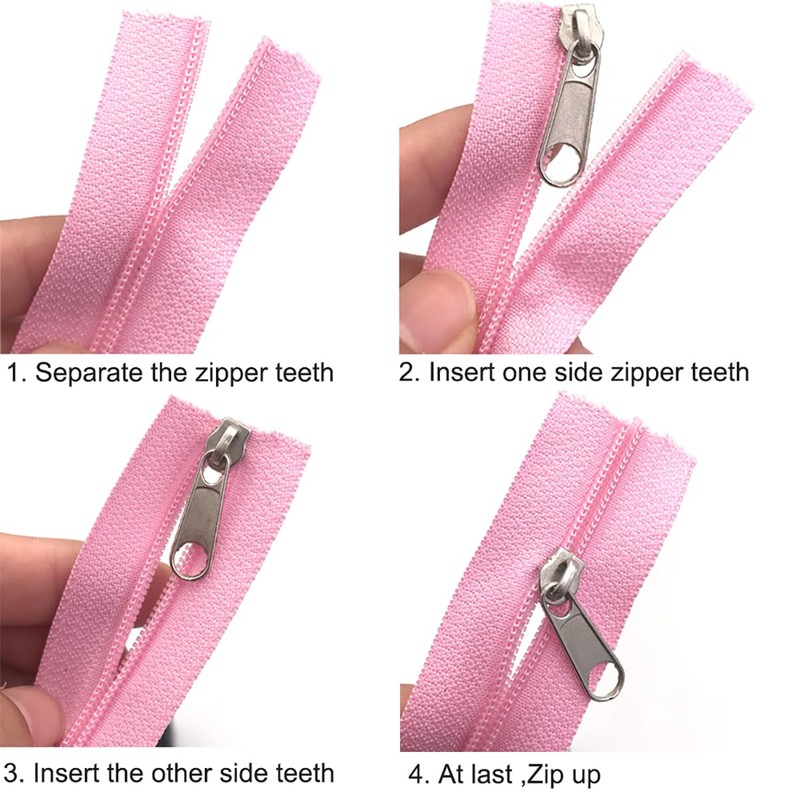 ECYC Ltd 50 Pieces #5 Zipper Sliders for Nylon Coil