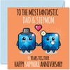 Cute Sapphire Anniversary Card for Dad & Step Mom -