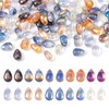 Craftdady 100Pcs Teardrop Crystal Glass Beads Colorful Electroplate Top Drilled