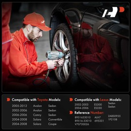 A-Premium - Arnés de cableado con sensor de velocidad de rueda trasera derecha ABS compatible con modelos Lexus y Toyota - Camry 2002-2006, ES330 2004-2006, Avalon 2005-2012, Solara 2004-2008 -