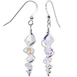 Body Candy Handcrafted 925 Silver Icicle Drop Earrings Created with Crystal