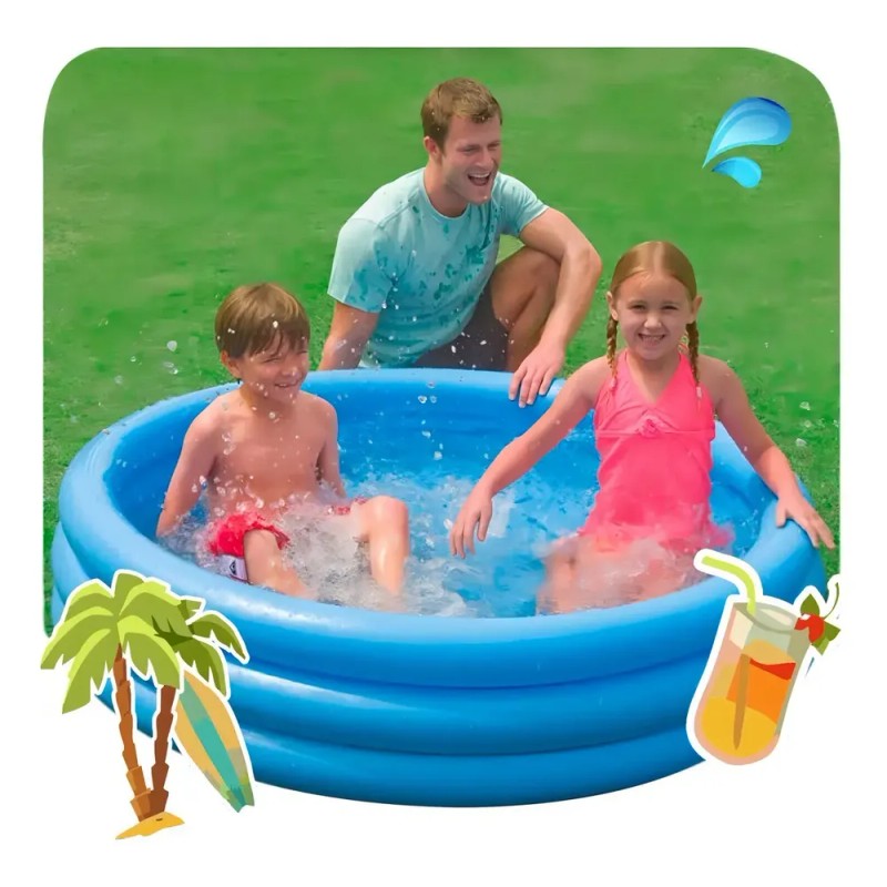 Alberca inflable redonda Intex Crystal Blue 58426 de 1.47m x