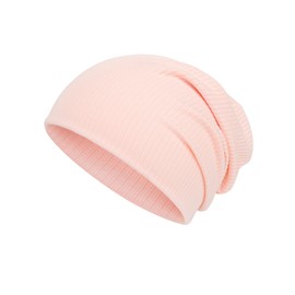 Kiiwah Children's Slouch Beanie Hat, Warm Soft Winter Hats Boys Girls Double Layer Children's Hats Toddler Baby Knitted Hat for Spring Autumn and Winter, pink