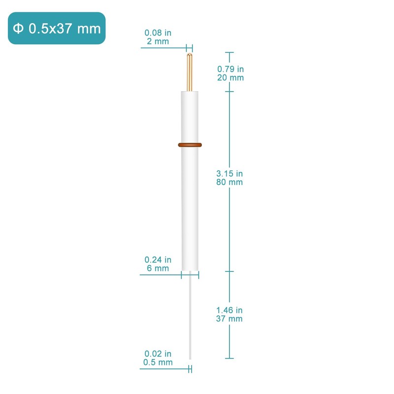 stonylab Platinum Wire Electrode, 0.5x37 mm, 99.99% Purity, GDMS Tested