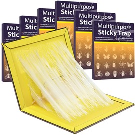 Vesmiga Sticky Pad Traps - 6 Pack Pest Sticky Boards Extra Strong Multi-Use Boards Sticky Catcher Effective for Home Household Outdoor Indoor Garage Garden
