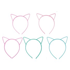 SOWAKA 5 Pcs Car Ear Headband Plastic Colorful Hair Bands Hair Hoops Headwear Accessories for Women Birthday Parties Decoration Costume Daily Wear Supplies (Green, One size)