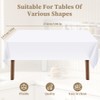 AMFUN 2Pcs White Rectangular Plastic Table Cover (137cm x 274cm),Wipeable