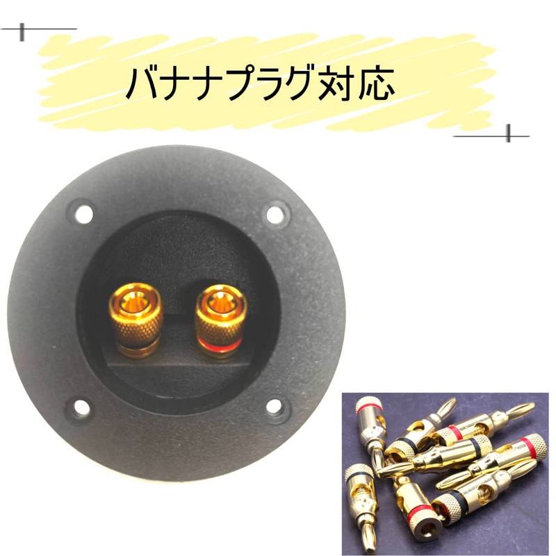 Speaker Terminal, Banana Plug Compatible, Set of 2, Speaker Terminal