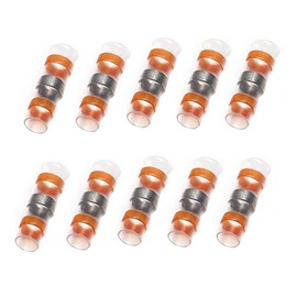 70 Pcs AWG 8 Wire Heat Shrink Connectors,Waterproof Orange Heat Shrink Butt Connectors for Automotive Marine Boat Trailer