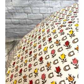 Coach Mini Umbrella In Badlands Floral Print GOLD/CHALK MULTI- (New)