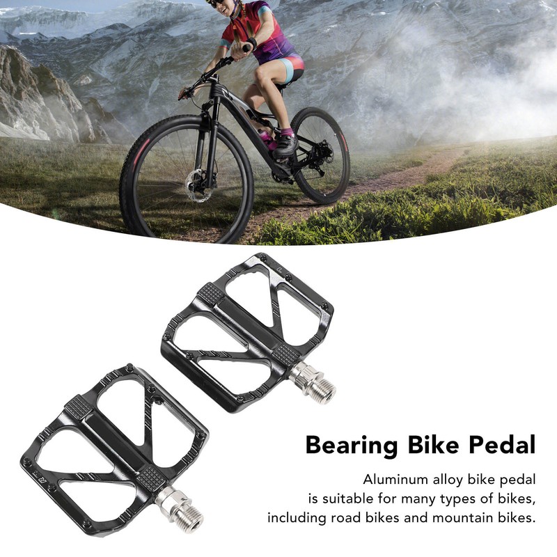 2Pcs Aluminum Alloy Bike Pedal with Bearing Quick Release Bicycle