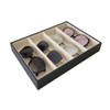 Premium Quality Sunglasses Eyewear 4-Slot Tray Organizer Display Dark Blue