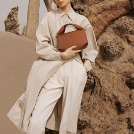 HICARRY Kleine Umhängetasche Damen-Henkeltaschen Moden Handtasche Damen Shopper Handbags Schultertasche Leder Shoulder Bag Beuteltasche Crossbody Bag mit Abnehmbarem Schultergurt