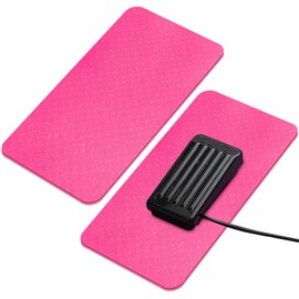 Drydiet 2 Pcs Sewing Machine Foot Pedal Non Slip Pad Sewing Machine Muffling Mat Reduce Vibrations Noise No Slip Pedal Accessories for Quilting (Pink)