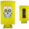 Sugar Skull Magnetic Slim Can Coolie (2 Pack, Yellow)