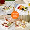 Snackle Box Container, Divided Serving Tray with Lid and Handle,