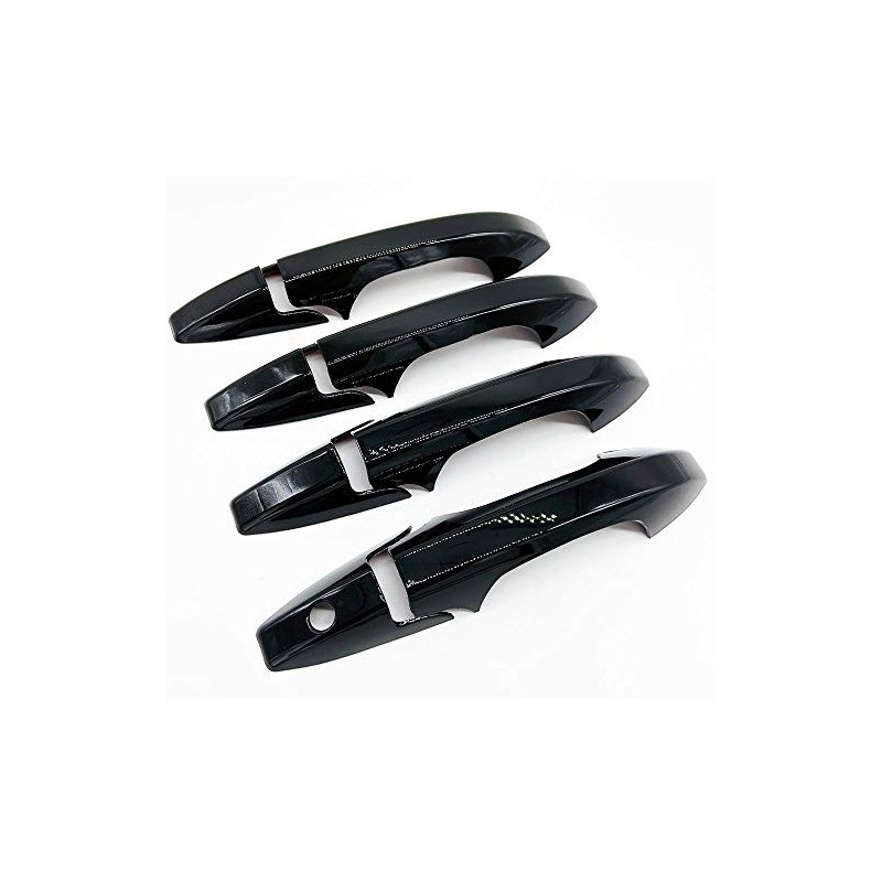 S SIZVER Signature Glossy Black Side Door Handle Covers Compatible