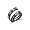Engraving Inspirational Stacking Thumb Rings for Women Men Stainless Steel