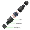 5Pcs Waterproof Cable Connector 4Pin Wire Connector 4 Way Inline