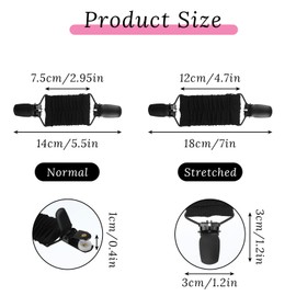 Oruola 2PCS Cinch Clips for Women Clothing,Dress Clips Back Cinch,Waist Clips for Clothing,Elegant Sweater Clip,Retro Cardigan Collar Clips,Dress Shirt Brooch Clip for Women Girl Decor,Black