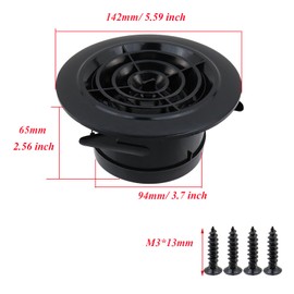 Antrader Air Vent, Adjustable Round Soffit Vents, ABS Exhaust Louver Grille Cover, Ducting Ventilation Air Outlet Cover for Bathroom Kitchen Ventilation (4 Inch)