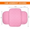 Car Center Console Cover, Waterproof Leather Vehicle Armrest Cushion Pad