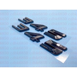 cdbk (2pc) Gloss Black 345 Badge Emblem  for MOPAR HEMI Passenger & Driver Side