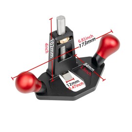 JCFANTS Router Plane Hand Wood Planer, Handheld Woodworking Tool, Woodworking Carpenter Tools Adjustable Woodcraft Trimming Knife Depth Stop Planer Wood Chamfering Slottinge (Red)
