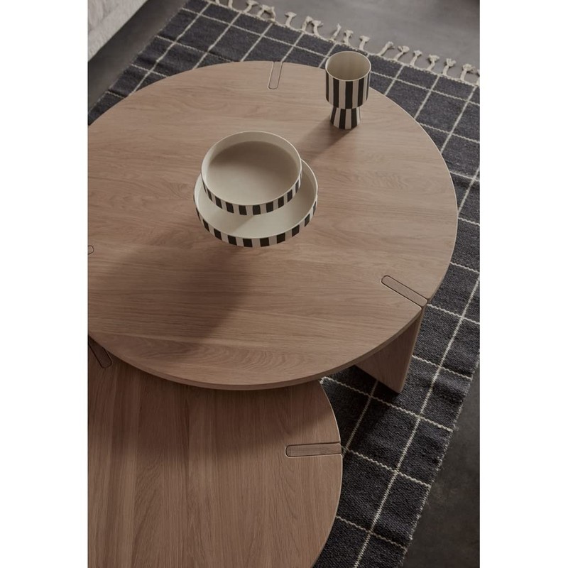 OYOY Toppu Tray Bowl in Caramel/White, 20 x 9 cm