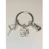 Woodstar Cheer Keychain Cheerleading Cheer Dance Lightweight Compact Metal Keychain