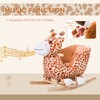 Qaba Kids Plush Ride-On Rocking Horse Toy Giraffe Style with