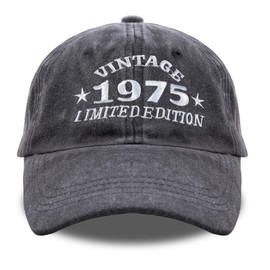 Belillpipi 50th Birthday Gifts for Men and Women, 1975 Baseball Cap Cotton, 50th Birthday Gifts, 50th Birthday Gift Ideas, 50th Presents for Dad, Grandad, Husband, Brother, Friends, Gender-Neutral