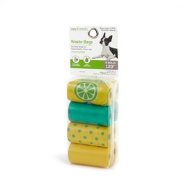 Petco Brand So Phresh - Bolsas de basura para perros, con estampado cítrico, color amarillo y azul, 120 unidades