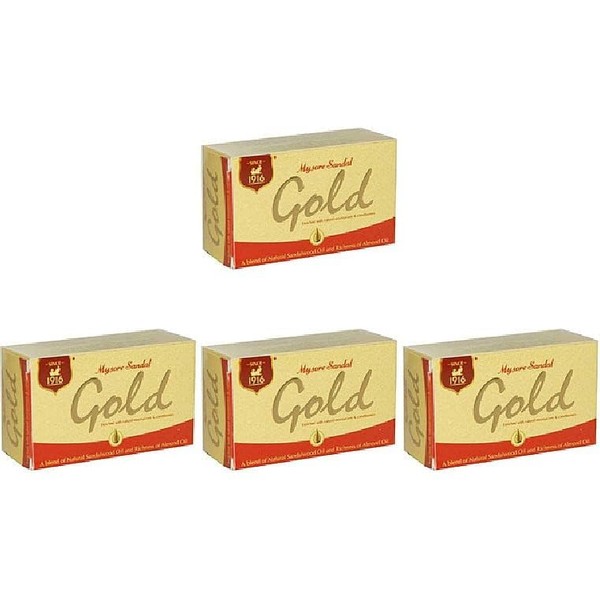 Pack Of 4 - Mysore Sandal Gold Soap - 125