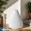 RONDURE 9.1" Bedside Table Lamp, Ceramic Lamp for Bedroom Nightstand,