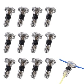 Mavelovs T Tap Wire Connectors for 16-20 AWG, Self-Stripping Low Voltage Wire Connector 3 Way 1 Pin, Quick Wire Splice 12 Pack