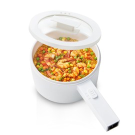 olayks. Hot Pot Electric, 1.5L Ceramic Glaze Non-stick Mini Electric Pot, Portable Electric Hot Pot for for Steak, Egg, Fried Rice, Ramen, Oatmeal, Soup with 2 Power Adjustment, dorm room essentials
