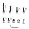 800 Pieces M4 Cylinder Screws Nuts Set, Hexagon Socket Screws