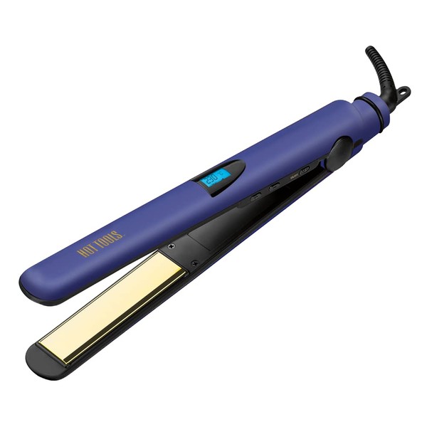 HOT TOOLS PRO SIGNATURE SMOOTHING IRONS WITH DIGITAL DISPLAY AND 25MM THICK PLATES (Gold Titanium Alloy Plates, 14 Adjustable Heat Settings, Heat Up to 230°C) HTST2578UKE