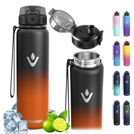 Vikaster Stainless Steel Water Bottle, 500 ml Stainless Steel Drinking Bottle, Leak-Proof Water Bottle for School,