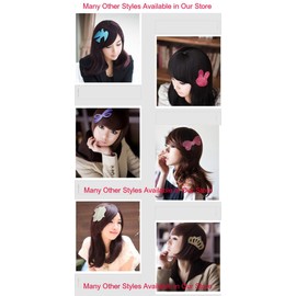 Magic Hair Makeup Sticker Patch Hair Accessories for Girls Starfish Leaf Designs Cream Pink Color with Rhinestones 2-2.5" (Set of 4)