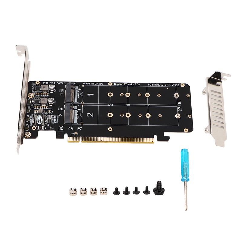 PCIE X16 to M.2 M KEY Expansion Card NVMEx4 SSD