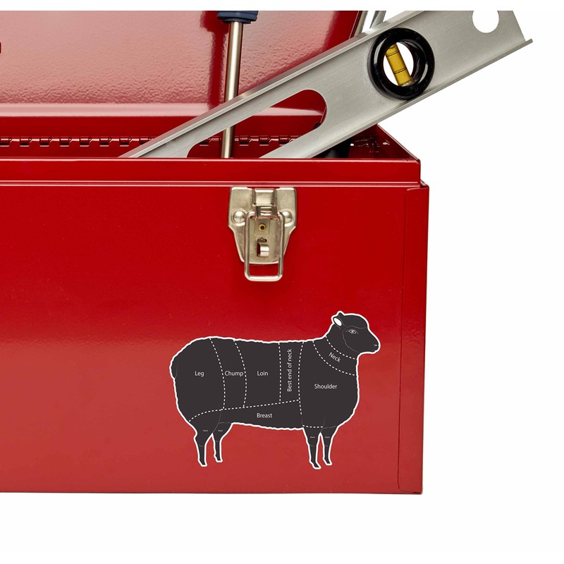 2 x 10cm Meat Cuts Lamb Sheep Vinyl Sticker Laptop