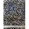 Swirl Hologram Snake Design Foil on Polyester Spandex Velvet Fabric